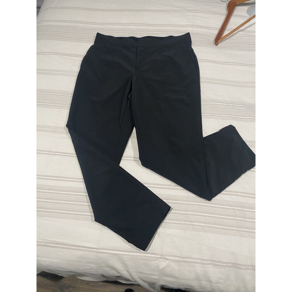 Mondetta Women's Lined Tailored Pant High-Rise Comfort Stretch, Black, Size 10